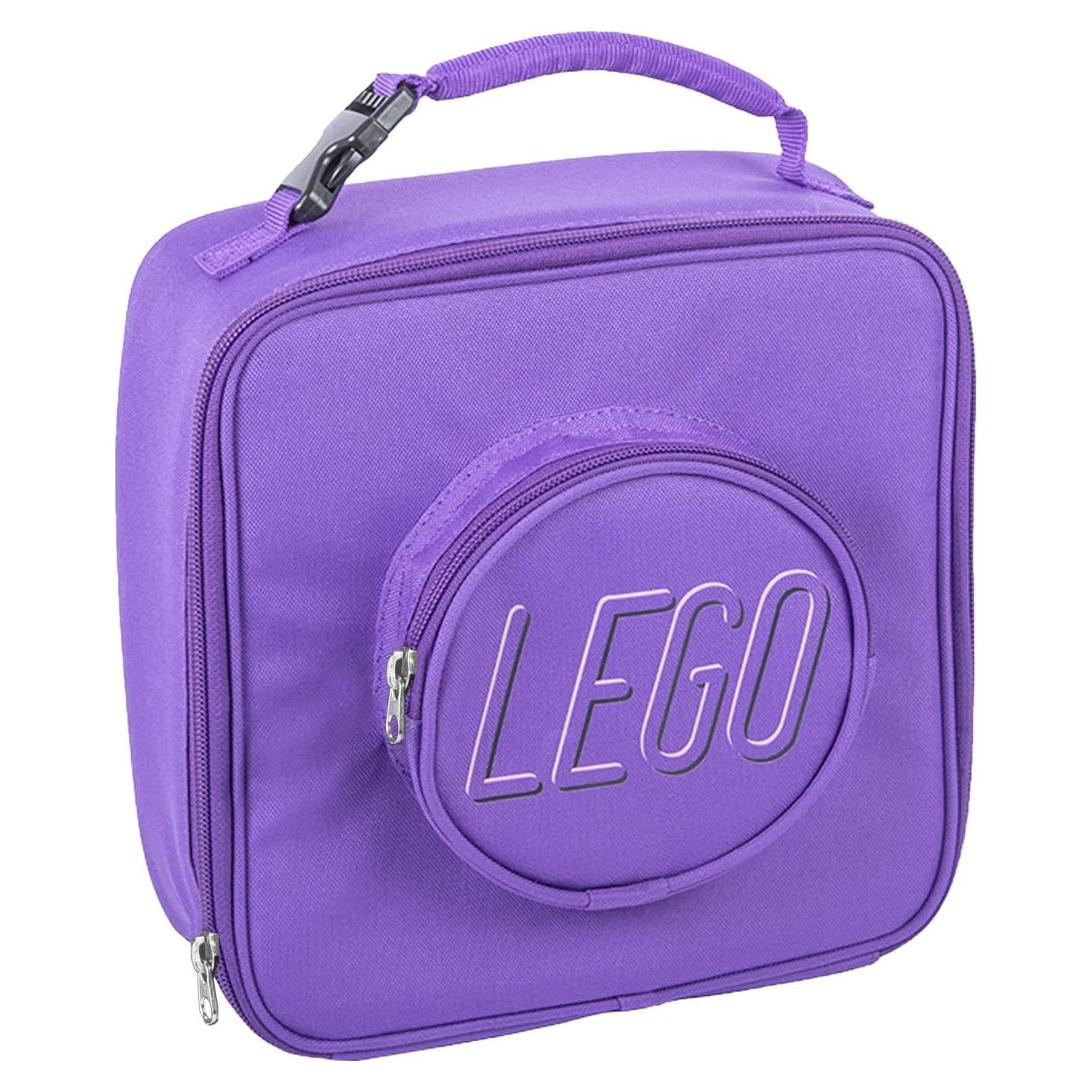 Bolsa de Almuerzo LEGO Brick Morada 20x20 cm Aislada