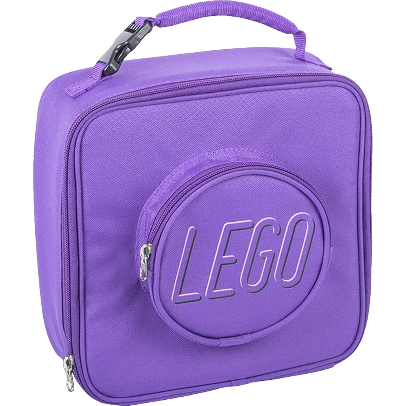 Bolsa de Almuerzo LEGO Brick Morada 20x20 cm Aislada