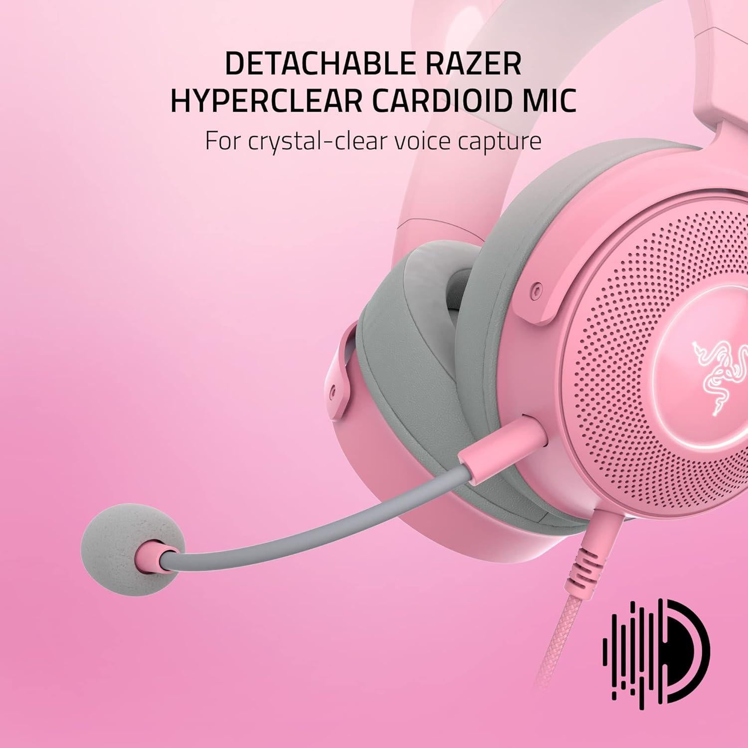 Auriculares Razer Kraken Kitty V2 Pro RGB con Cable - Rosa Cuarzo