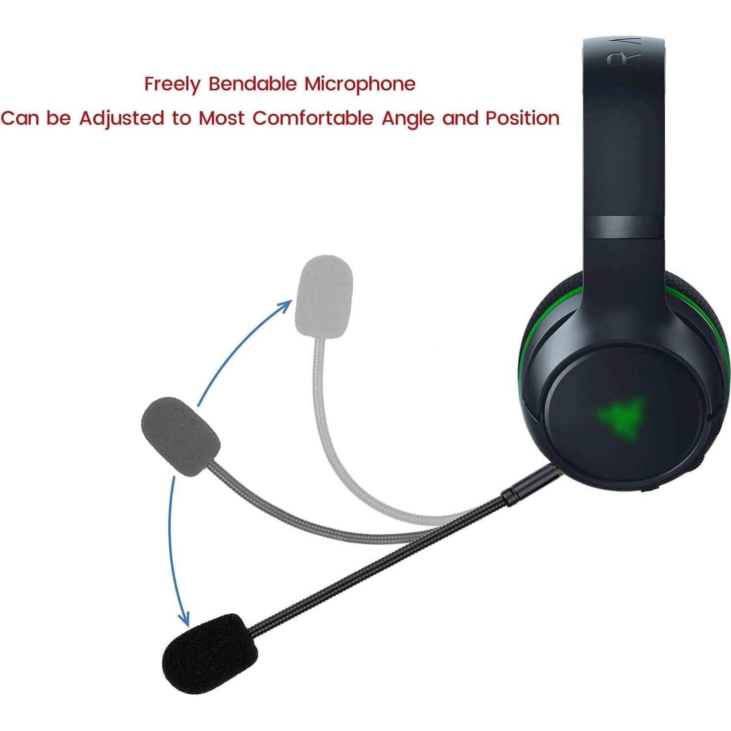 Microphone Replacement for Razer Kaira Pro Wireless Gaming Headset, Omnidirectional Detachable Mic Boom Works on Xbox One, Xbox Series X & S, PS5, PS4, PC, Mac