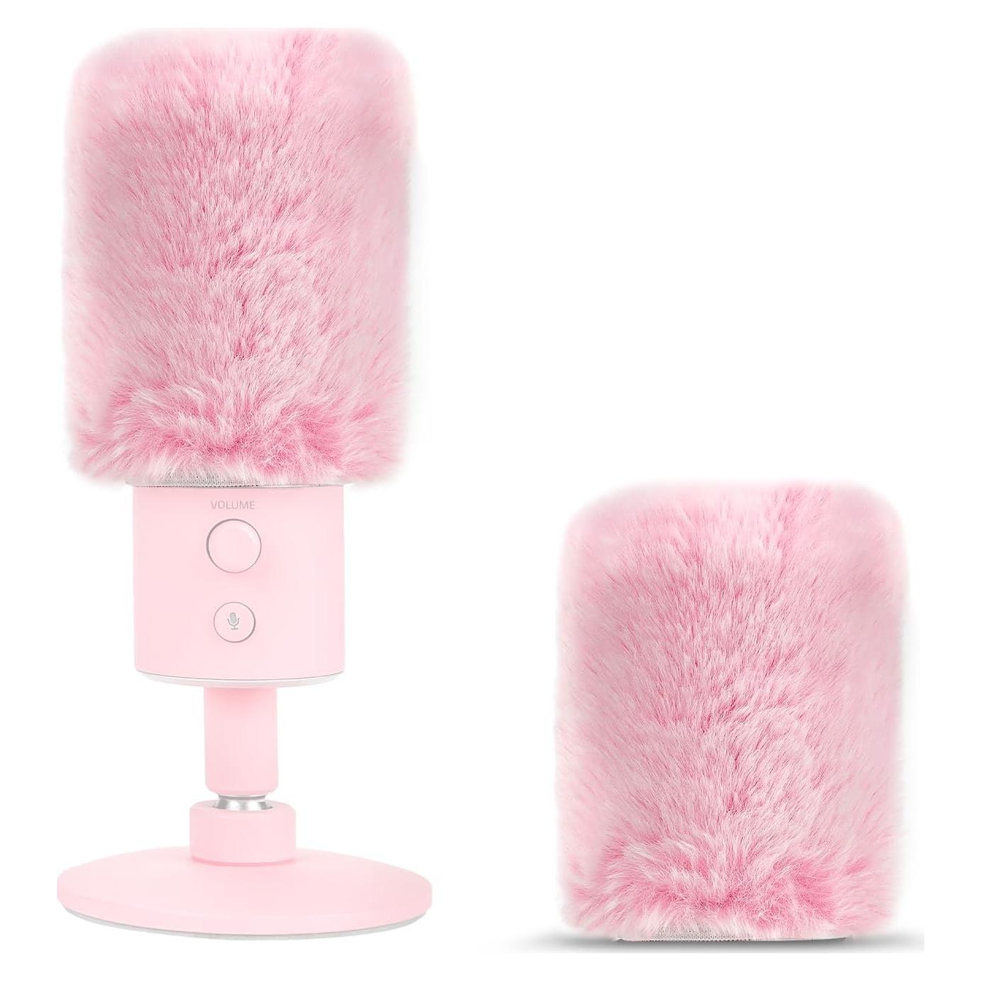 Funda de Piel de Viento Geekria Rosa para Micrófonos Razer