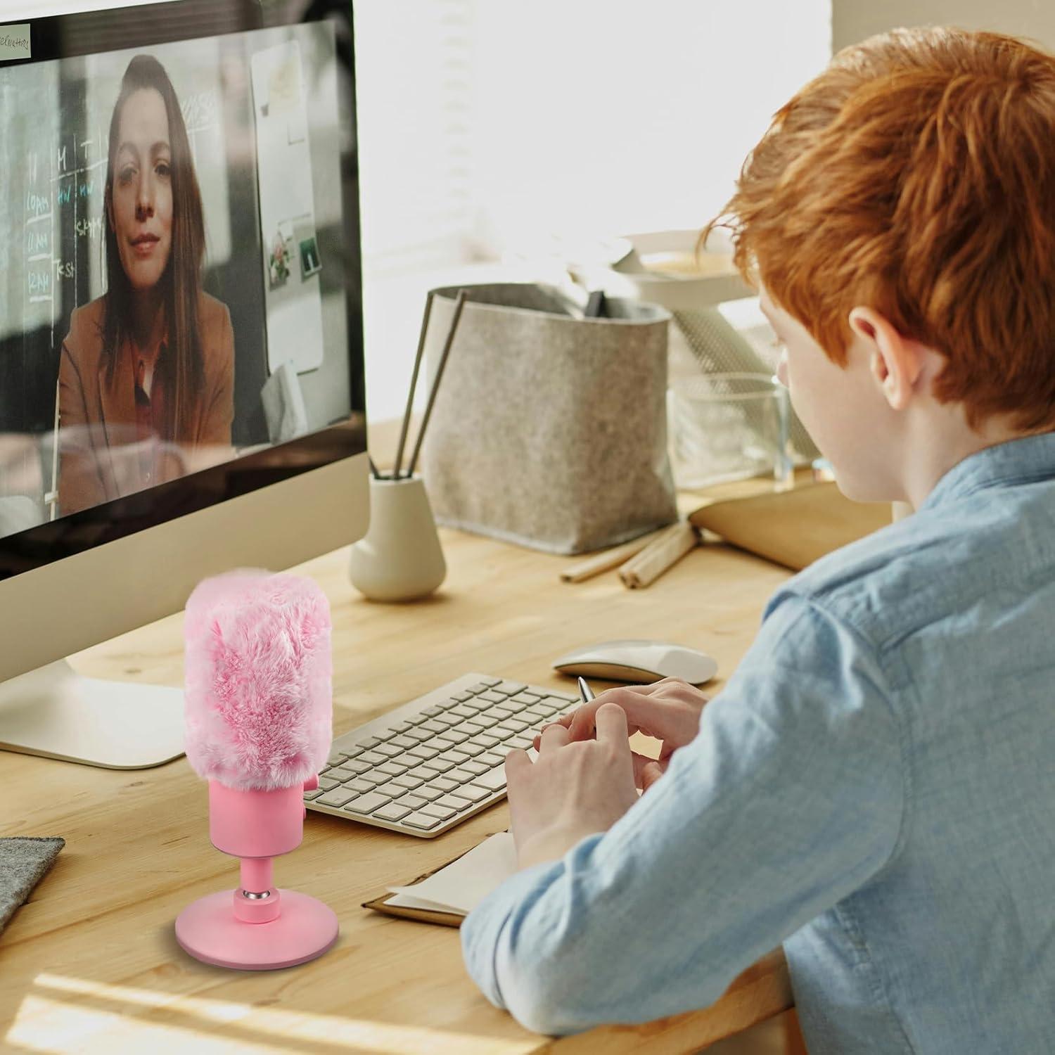 Funda de Piel de Viento Geekria Rosa para Micrófonos Razer