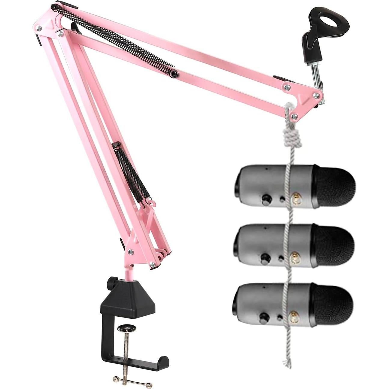 Soporte de Micrófono Rosa Cicano con Abrazadera Ajustable 1.81 kg