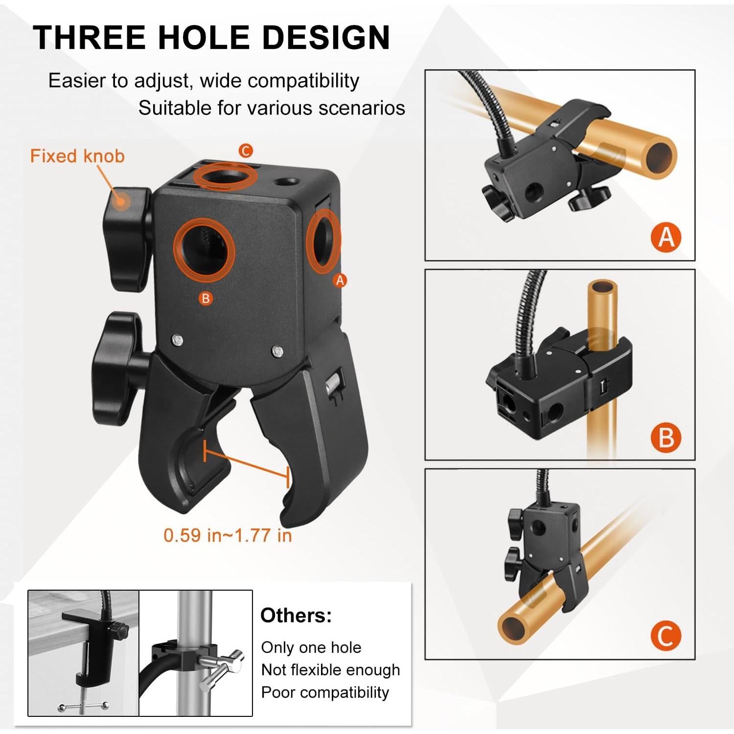 Soporte de Micrófono Flexible KMM1250419 33 cm con Clamp