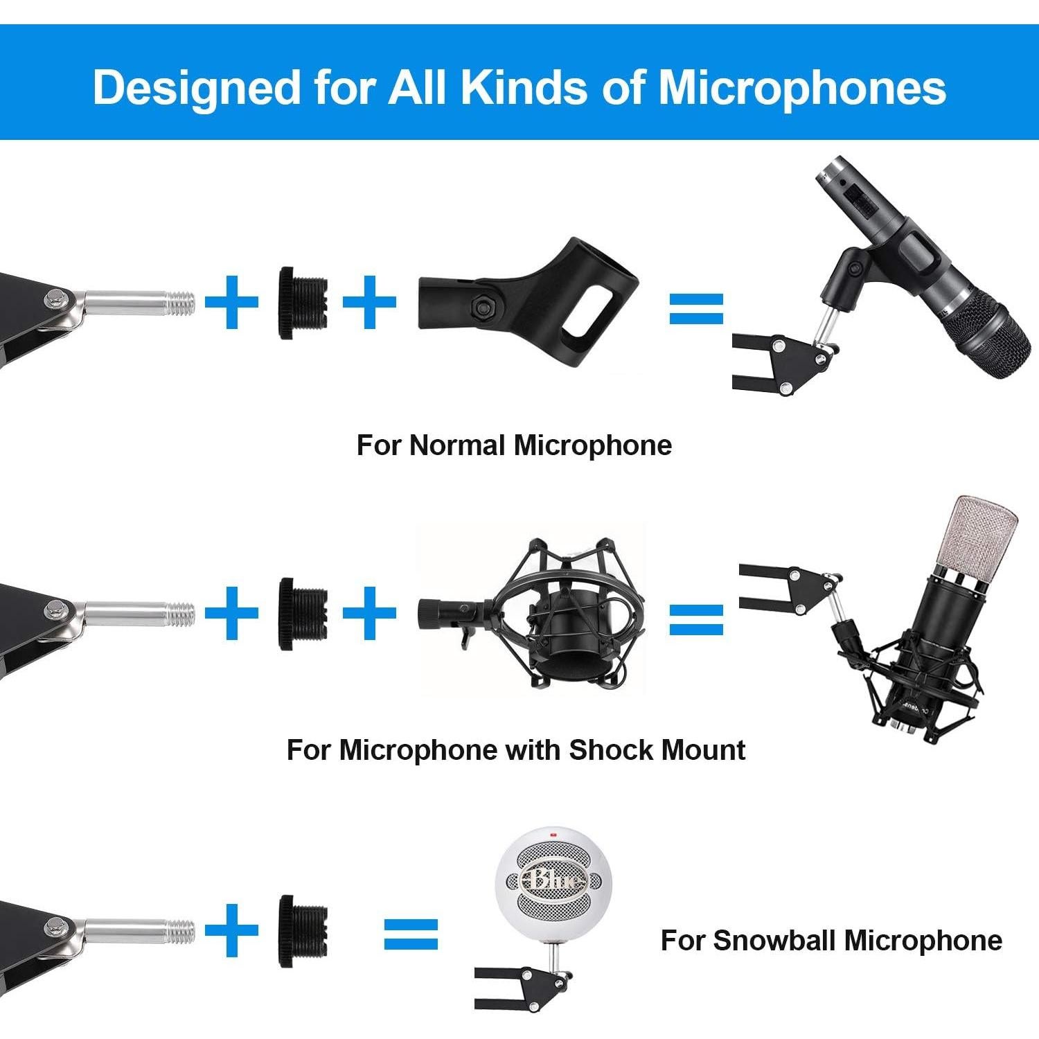 Soporte de Micrófono Ajustable Blue Yeti - Acero Aleado