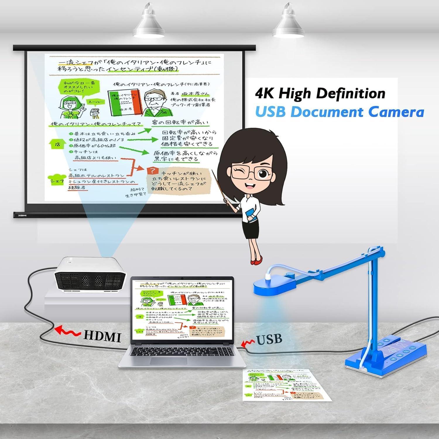 Cámara de Documentos USB TreasLin 10MP para Clases Online