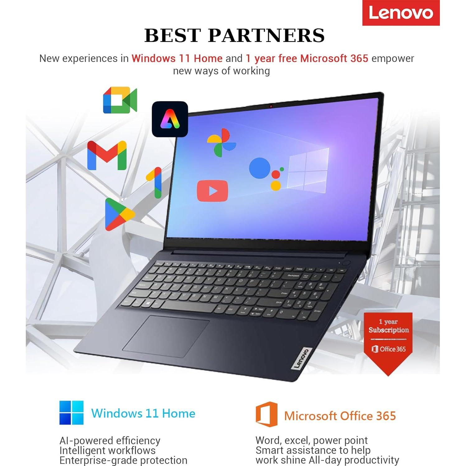Laptop Lenovo IdeaPad 1 15.6" FHD 36GB RAM 1TB SSD Windows 11