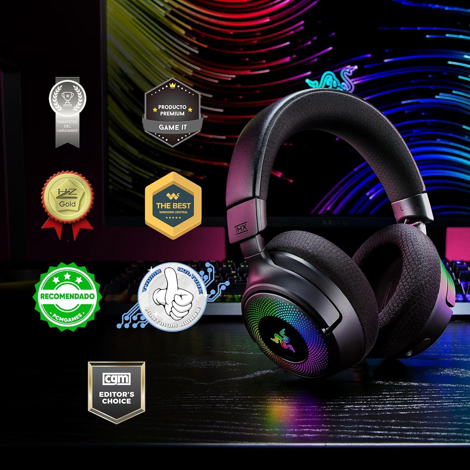 Auriculares Razer Kraken V4 Inalámbricos 2.4GHz Bluetooth 40mm