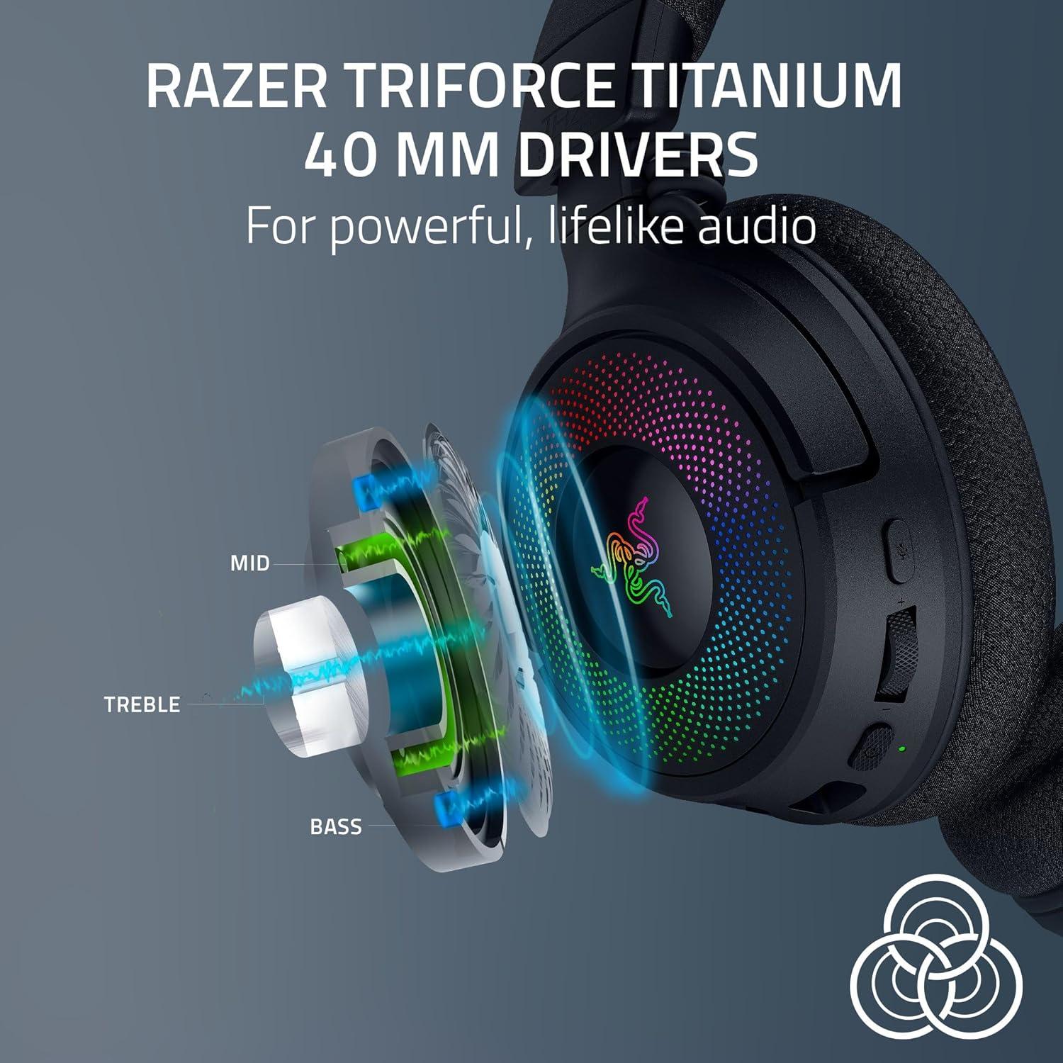 Auriculares Razer Kraken V4 Inalámbricos 2.4GHz Bluetooth 40mm