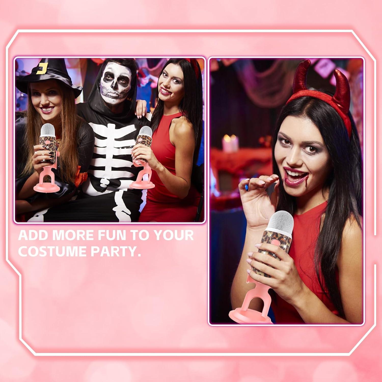 Cubierta de micrófono peluda ZealSound + pegatina diamante