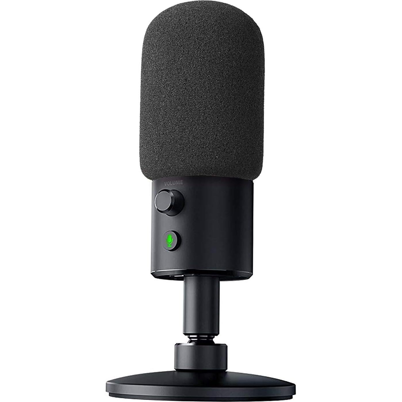 SUNMON Seiren X Mic Foam Windscreen and Furry Cover For Razer Seiren X Microphone