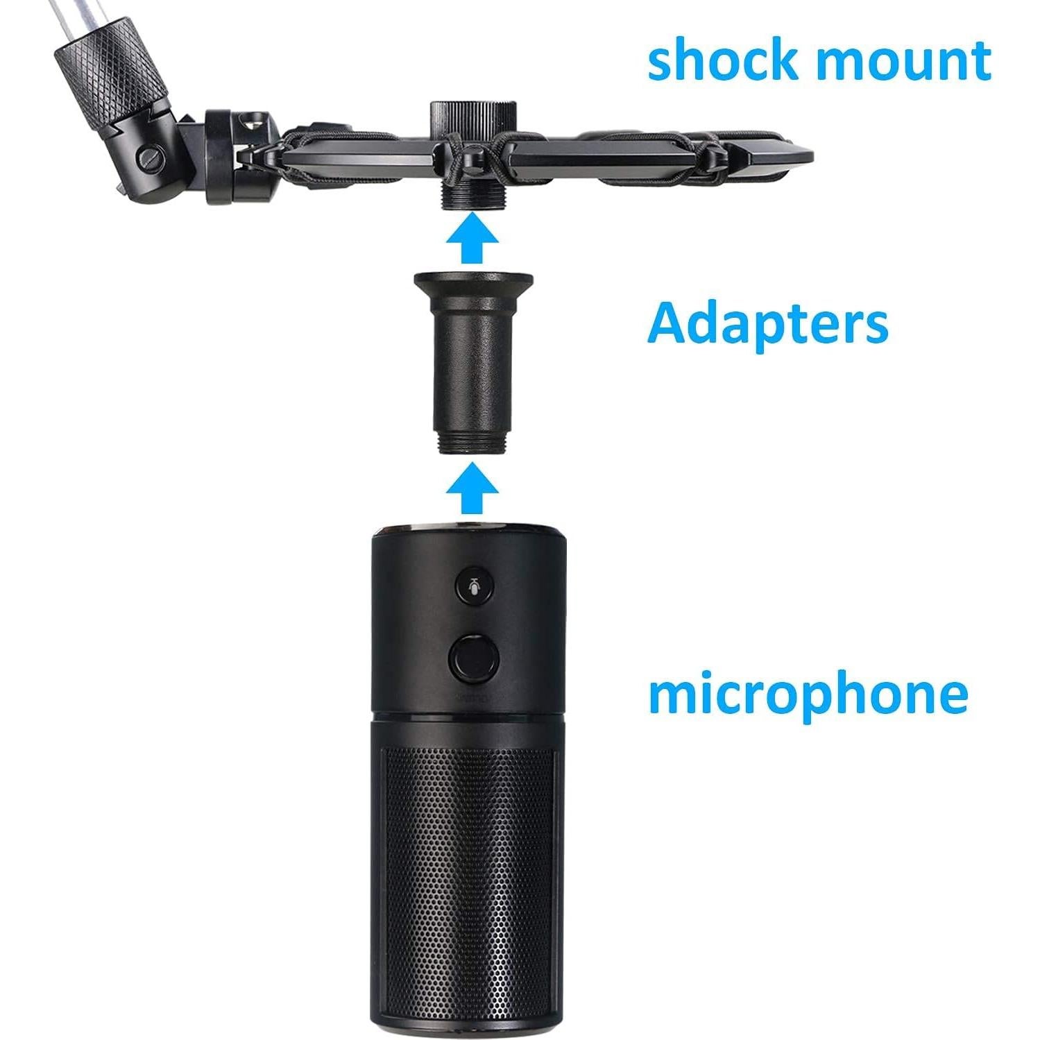 YOUSHARES Razer Seiren X Mic Boom Arm with Foam Cover - Mic Stand with Shock Mount and Foam for Razer Seiren X Microphone