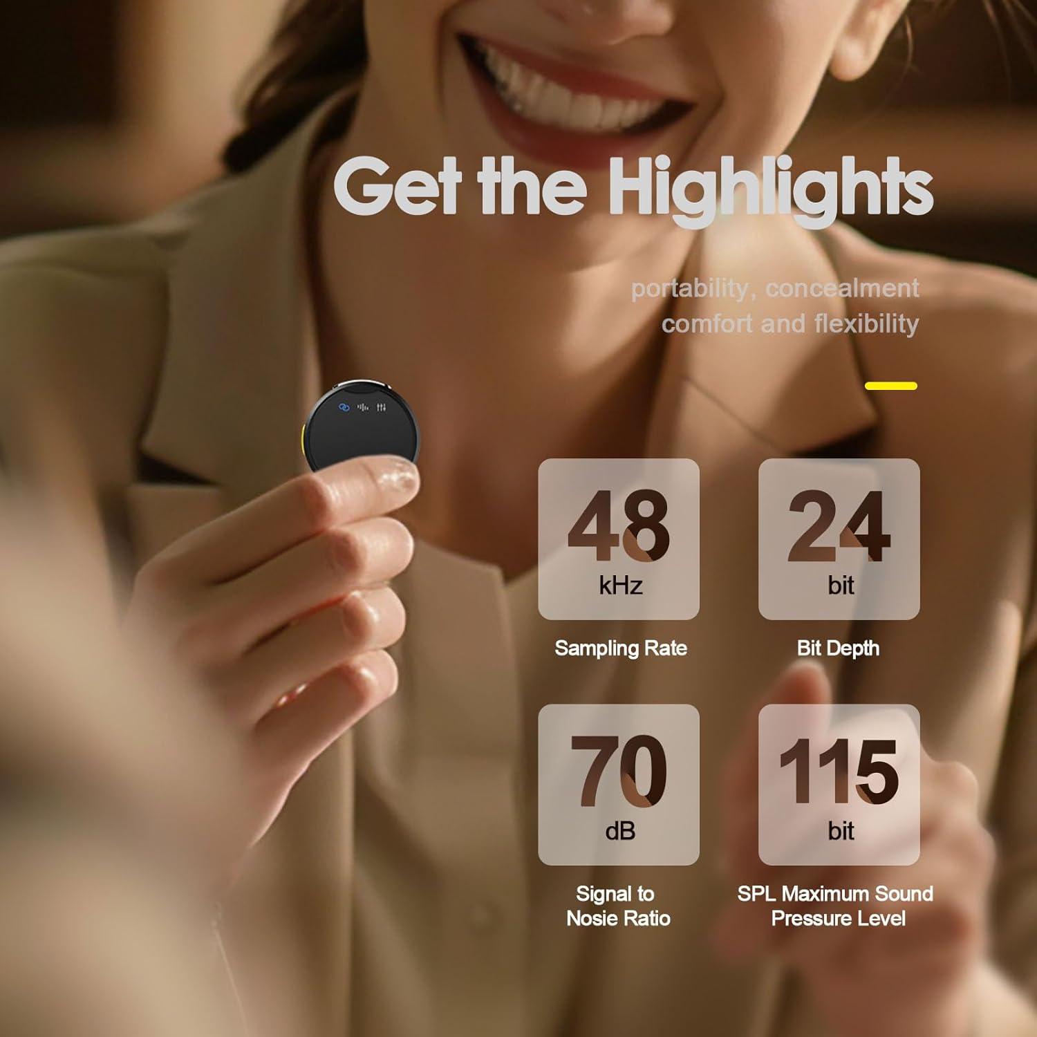 Micrófono Lavalier Inalámbrico Rythflo para iPhone/Android