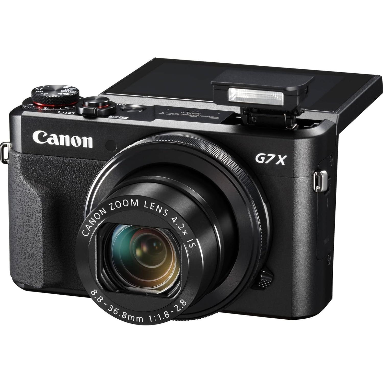 Canon PowerShot G7 X Mark II (Black) (Renewed)