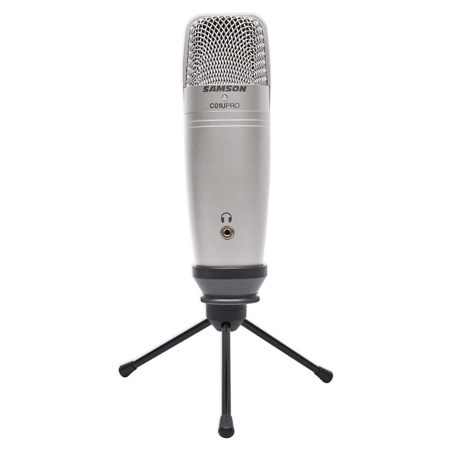 Micrófono de condensador USB Samson C01U Pro con soporte