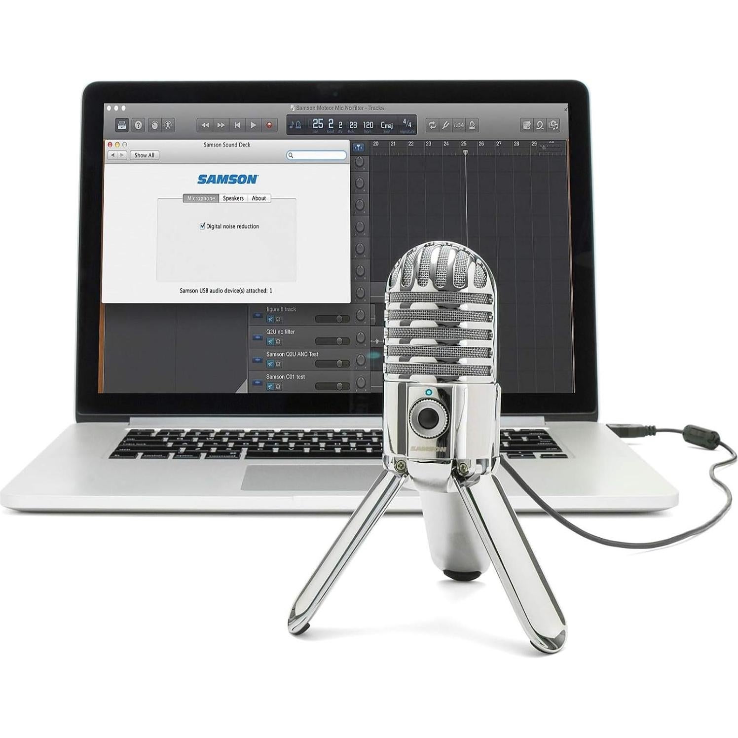 Micrófono USB Samson Meteor Plata - Condensador Cardioide