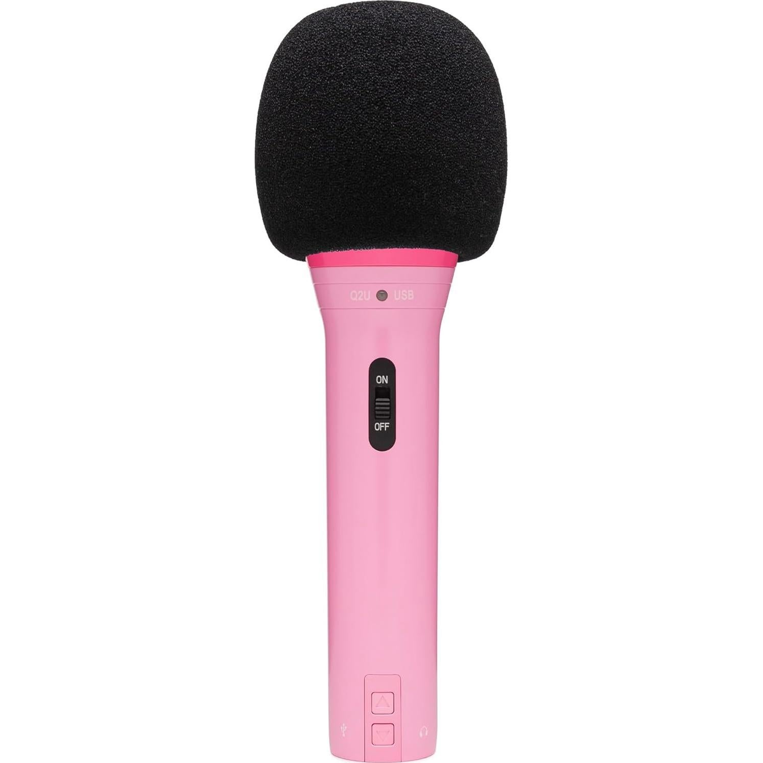Micrófono Dinámico Samson Q2U USB/XLR Cardioide Rosa