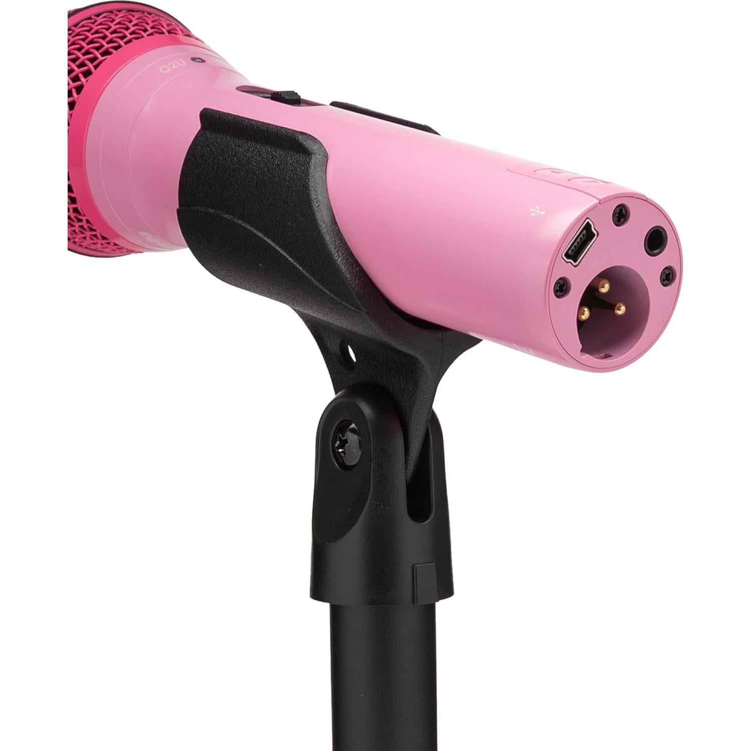 Micrófono Dinámico Samson Q2U USB/XLR Cardioide Rosa