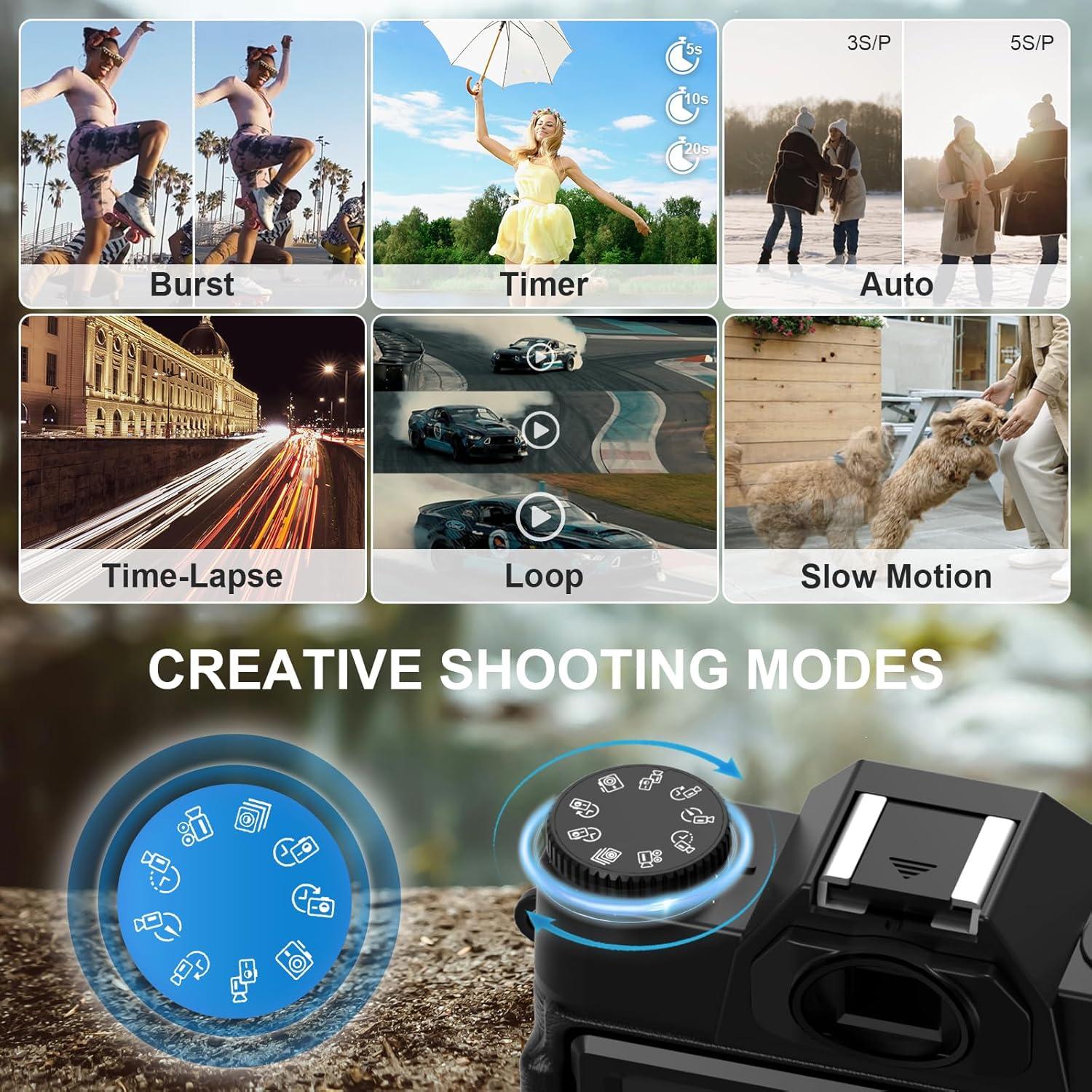 Cámara Digital Yatao YT01 64MP 6K Compacta con Pantalla Plegable