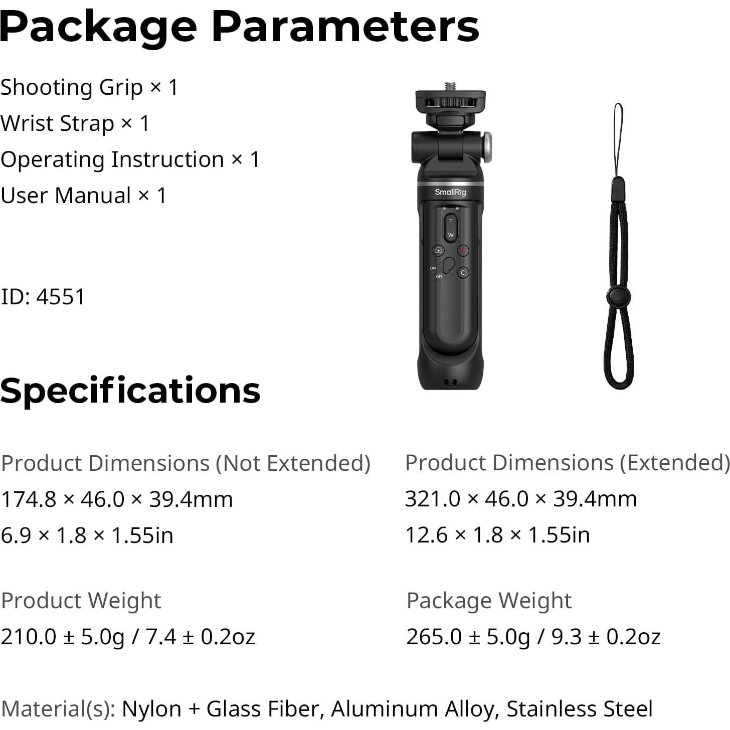 Empuñadura Inalámbrica Multifuncional SmallRig SR-RG2 4551