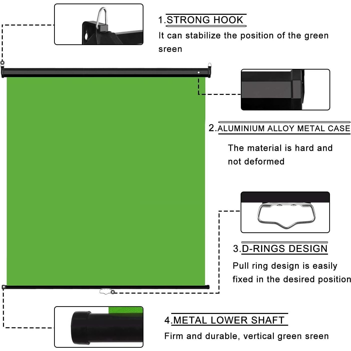 Panel Chroma Key EMART Retráctil 190x200 cm Resistente