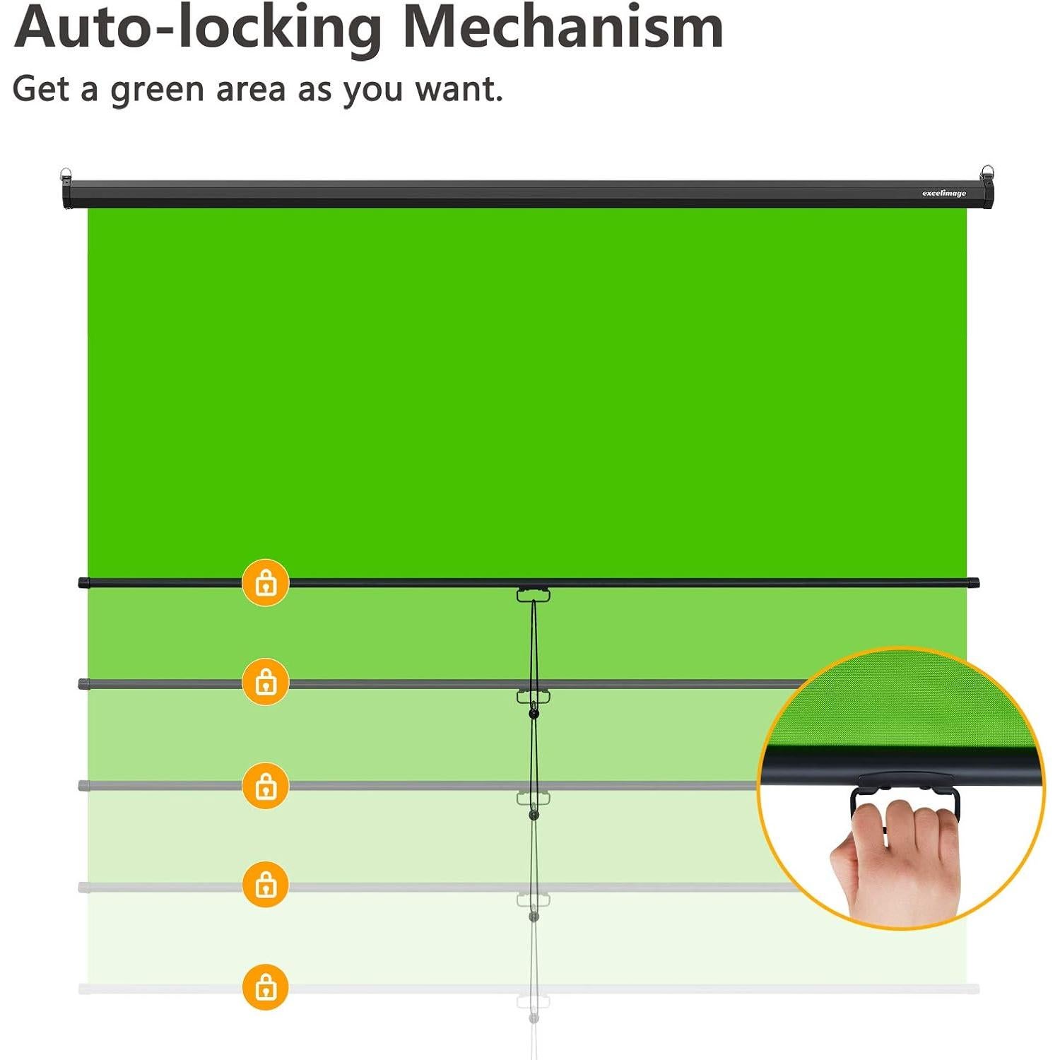 Fondo de Pantalla Verde Manual Excelimage 200x190 cm Chroma Key
