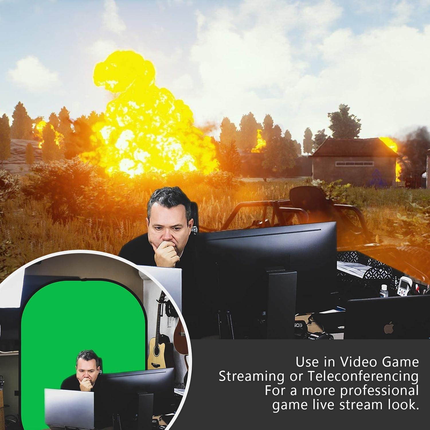 Fondo Chromakey Plegable Neewer 1.5x2m Verde Azul con Soporte