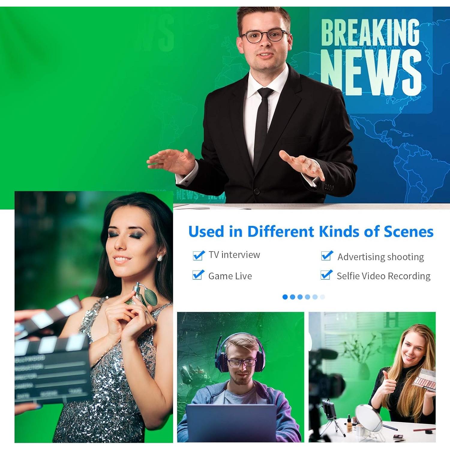 Fondo de Fotografía Neewer 3x6m Verde Chromakey para Estudio