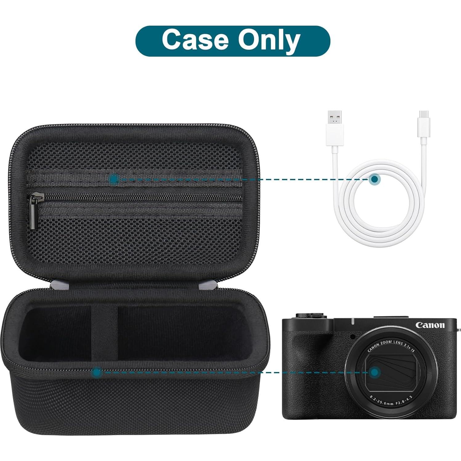 Funda Canboc para Cámara Híbrida Canon PowerShot V1 - Negro