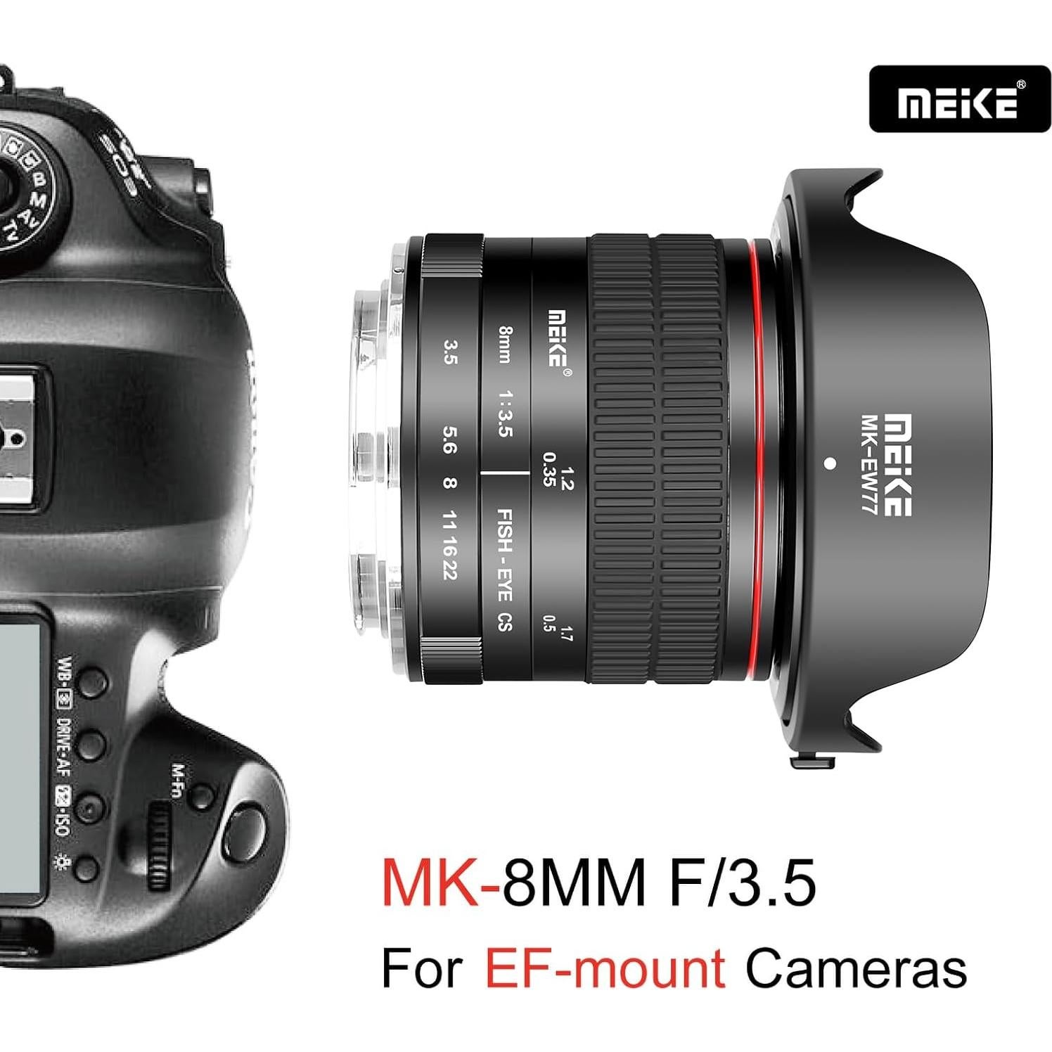 Lente Ojo de Pez Meike 8mm f3.5 para Canon EF APS-C