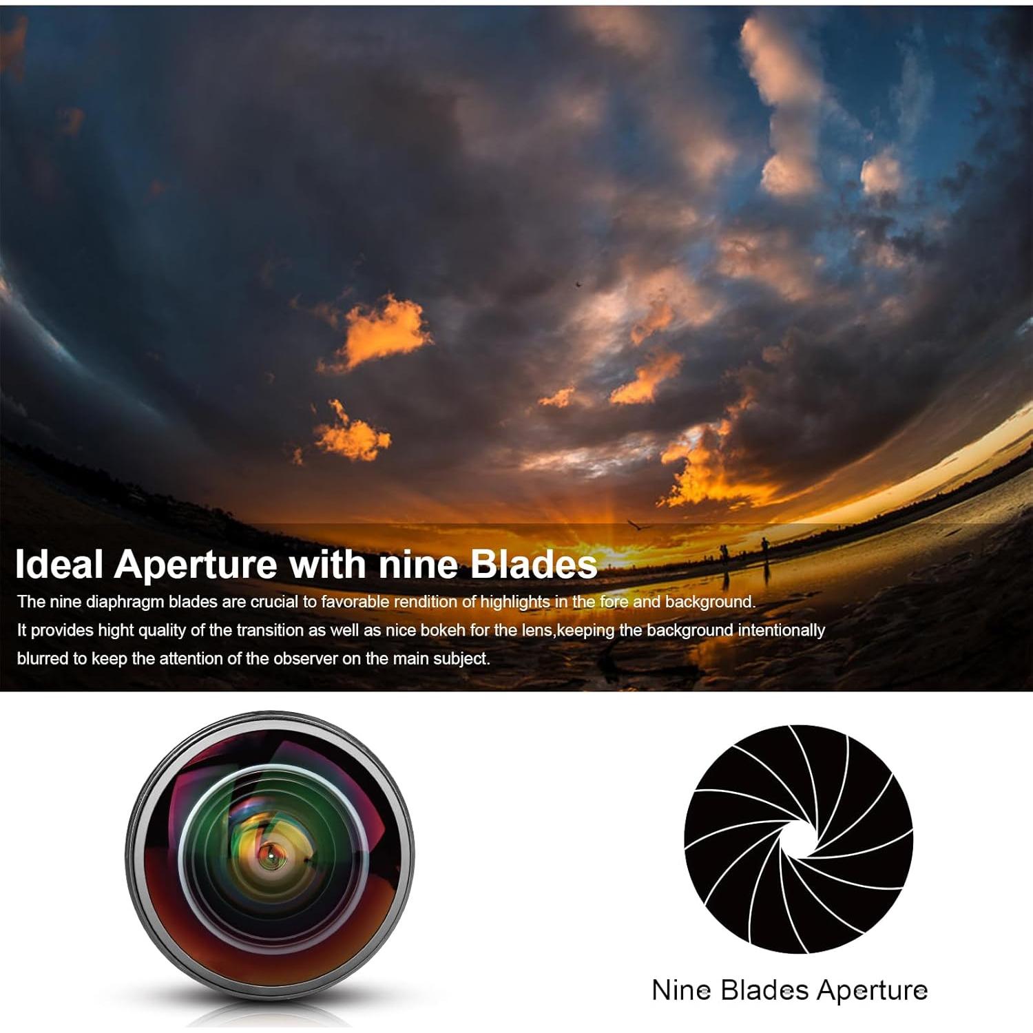 Lente Ojo de Pez Meike 8mm f3.5 para Canon EF APS-C