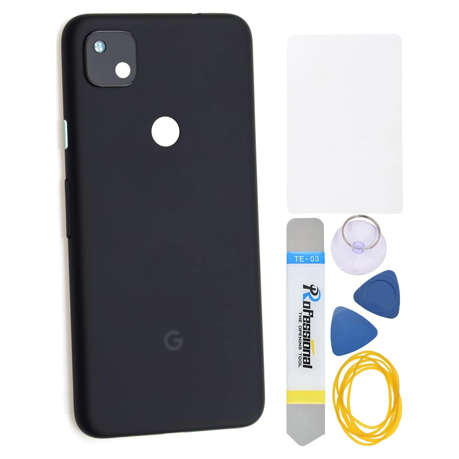 Carcasa Trasera de Plástico Negro para Google Pixel 4a G025J