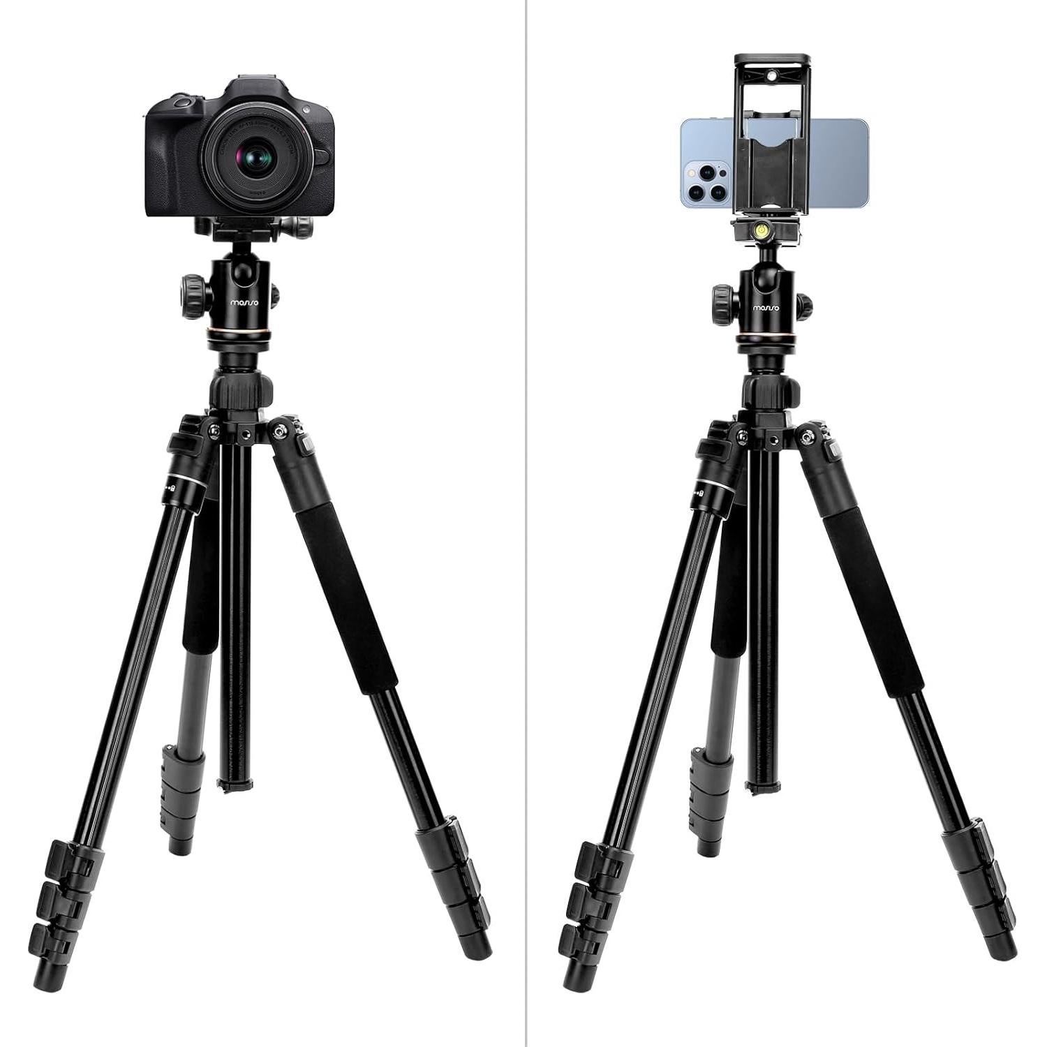 Trípode de Cámara Mosiso 164 cm Aluminio 5 kg Bolsa y Monopie