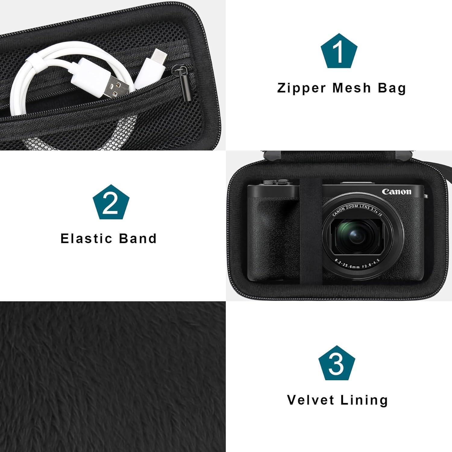 Funda Canboc para Cámara Digital Canon PowerShot V1 - Negro