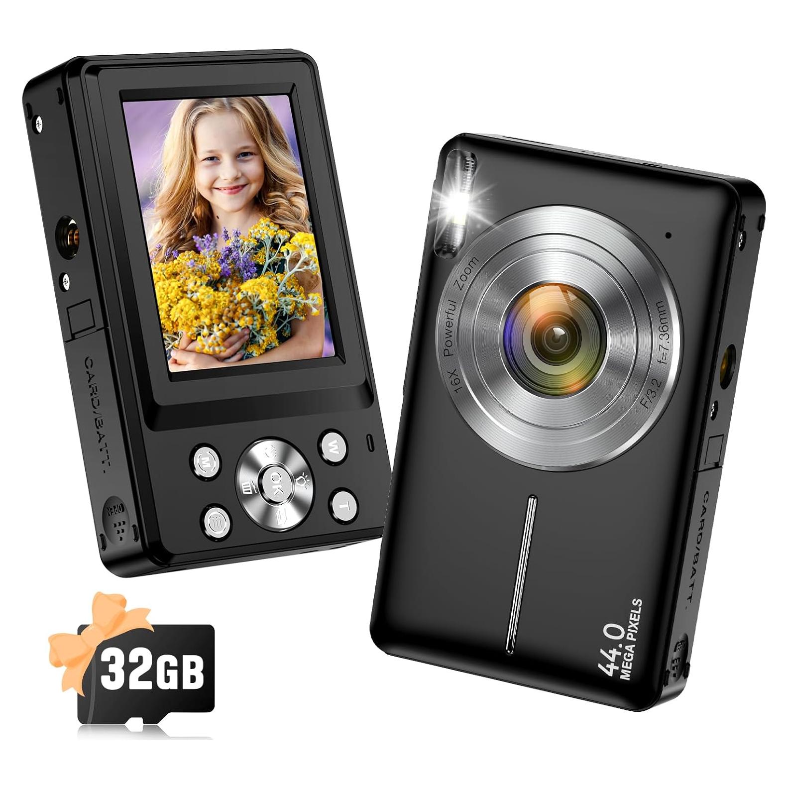 Cámara Digital Jukanur DC403 44MP 1080P Compacta para Niños