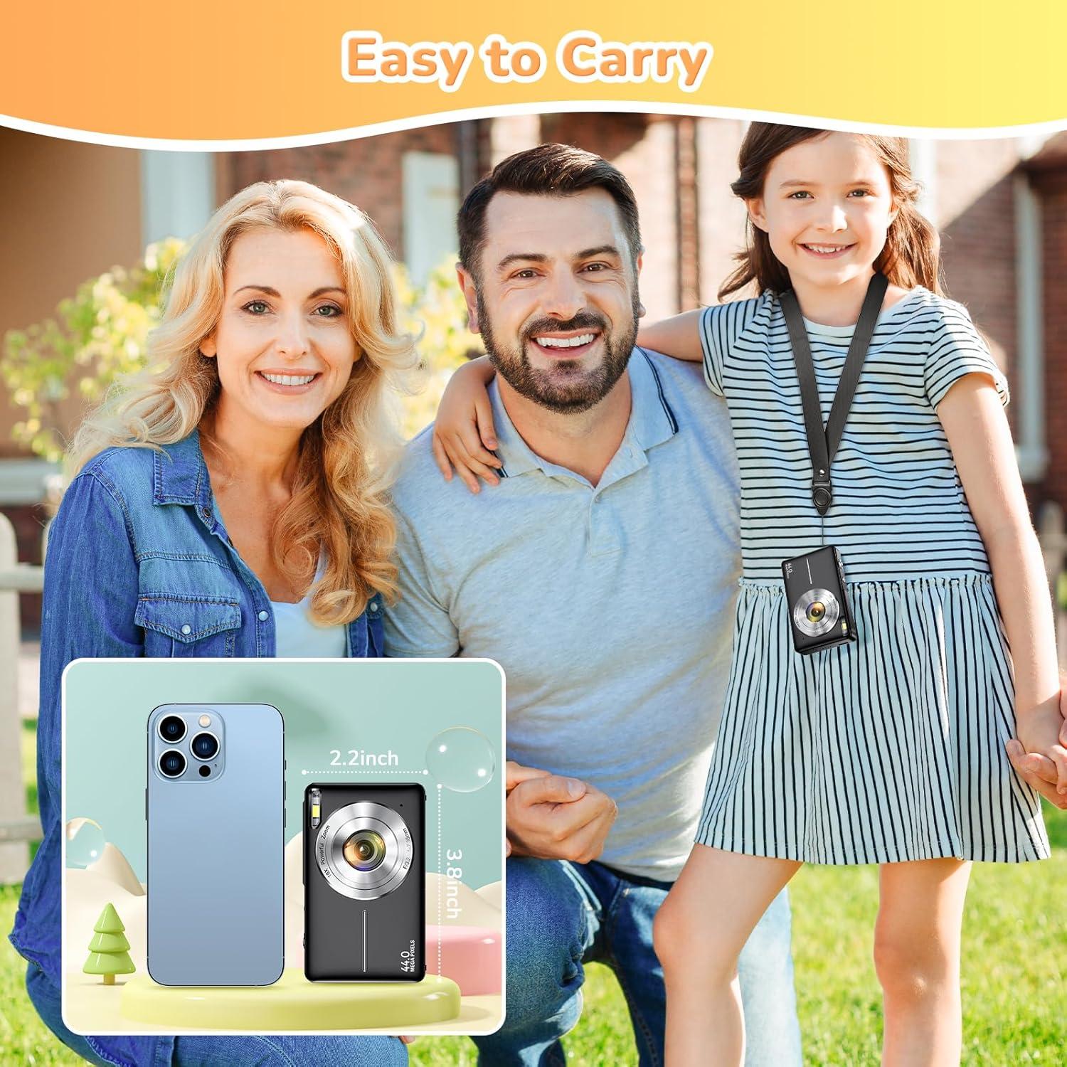 Cámara Digital Jukanur DC403 44MP 1080P Compacta para Niños