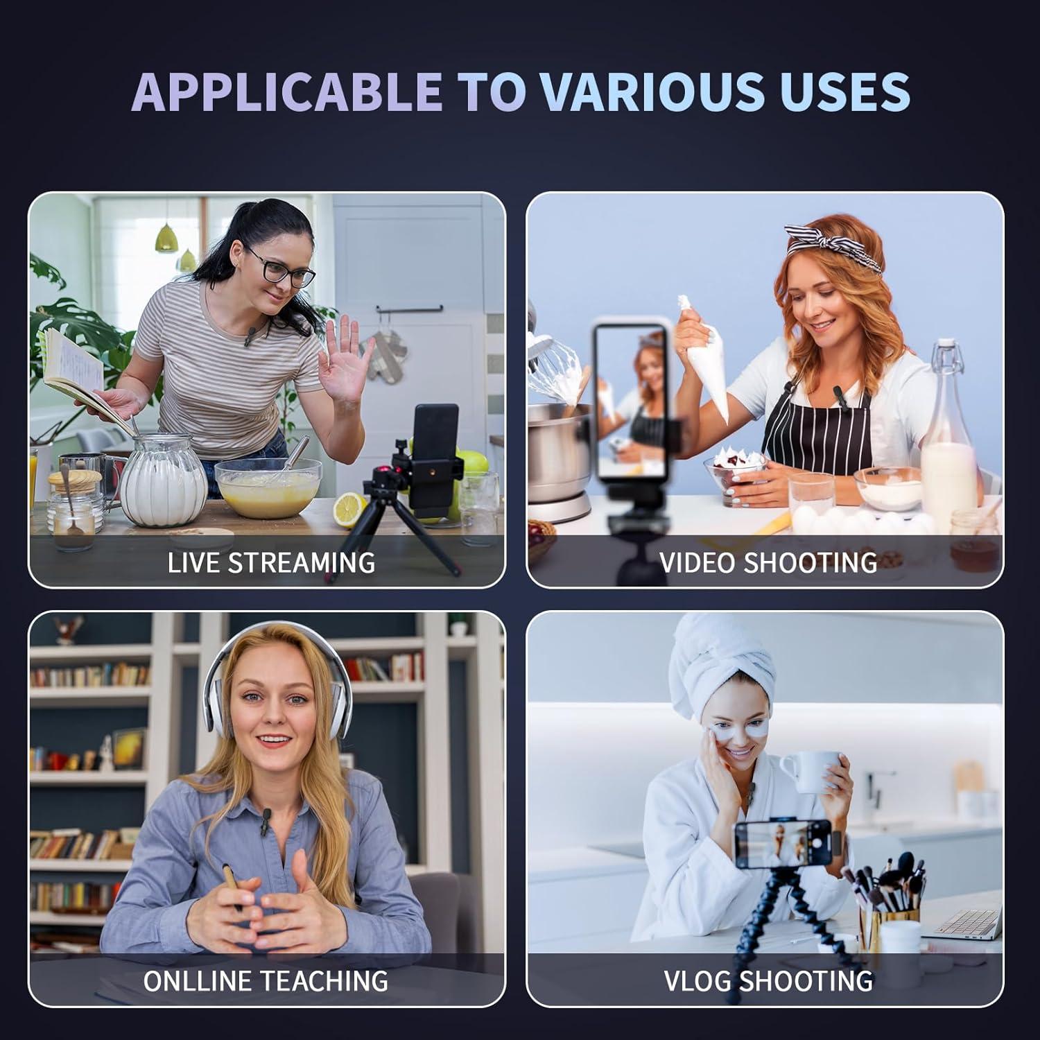 Micrófono Lavalier Inalámbrico HITROLINK K6 3 en 1 para iPhone y Android