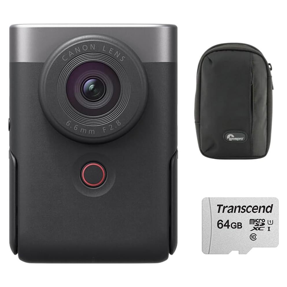 Cámara Compacta Canon PowerShot V10 Plata 4K 19mm + 64GB