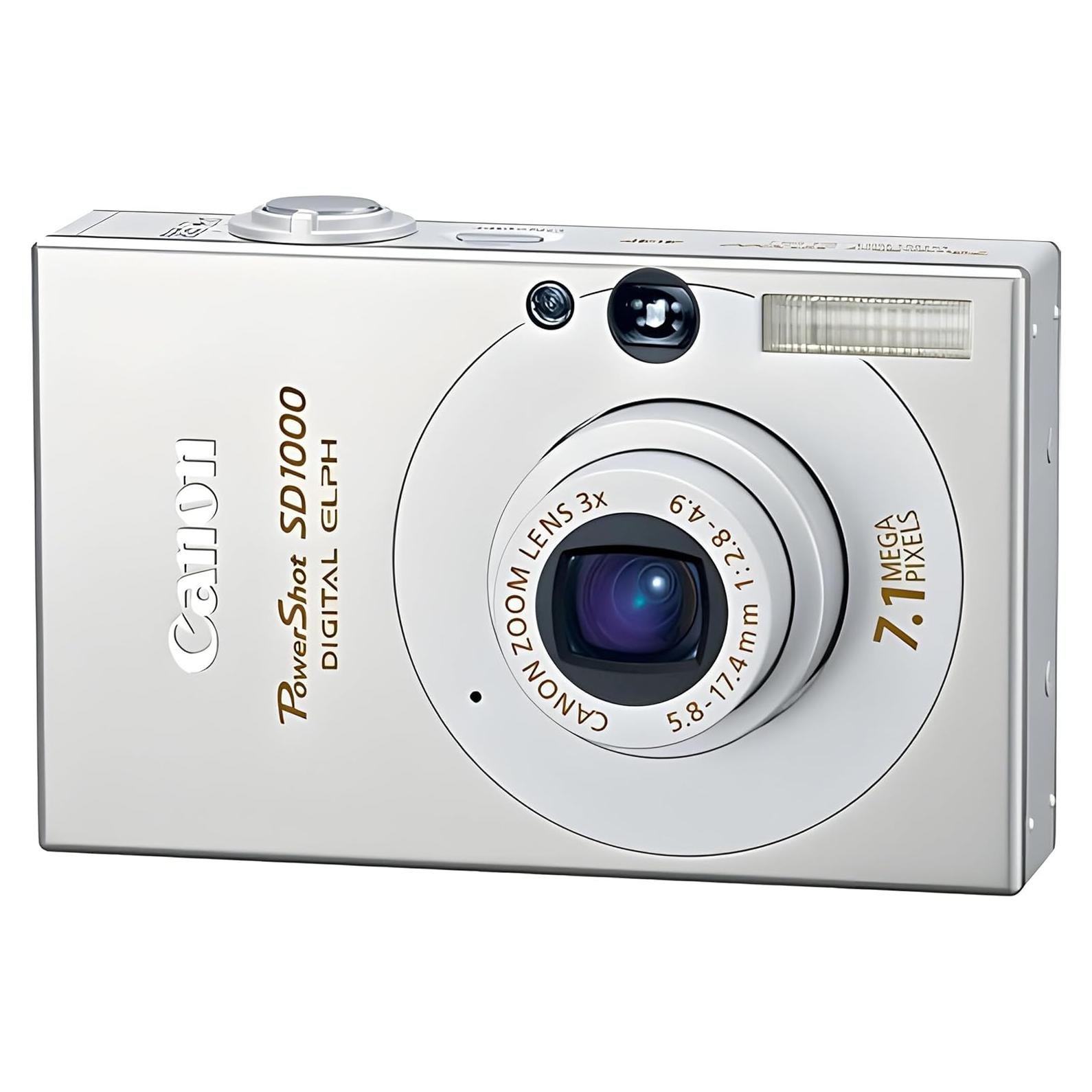 Cámara Digital Canon PowerShot SD1000 7.1MP Plata 3x Zoom