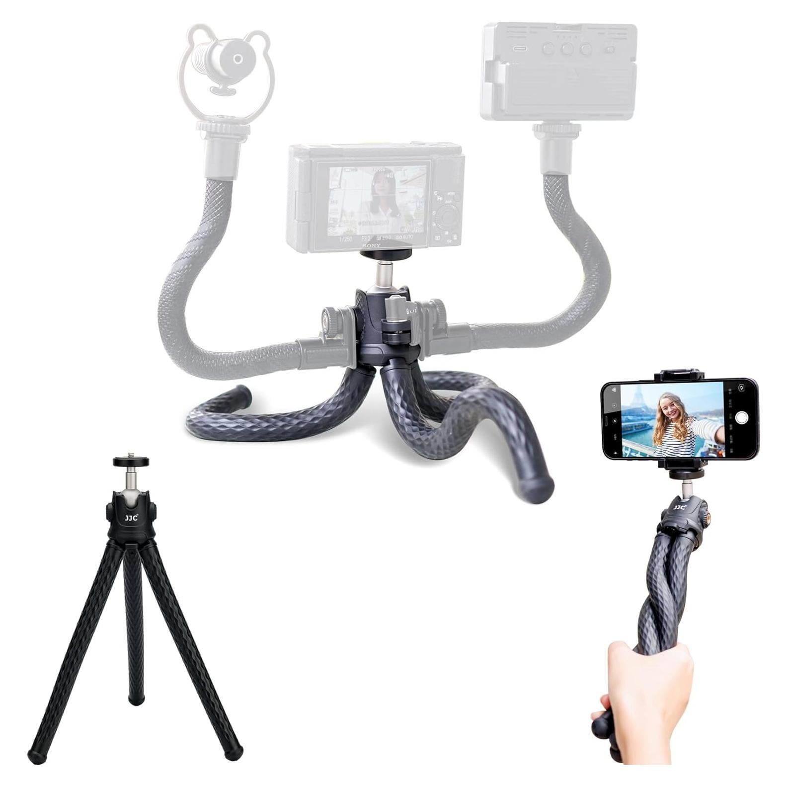 Trípode Mini Flexible Plegable JJC TPMT1 con Soporte para Teléfono