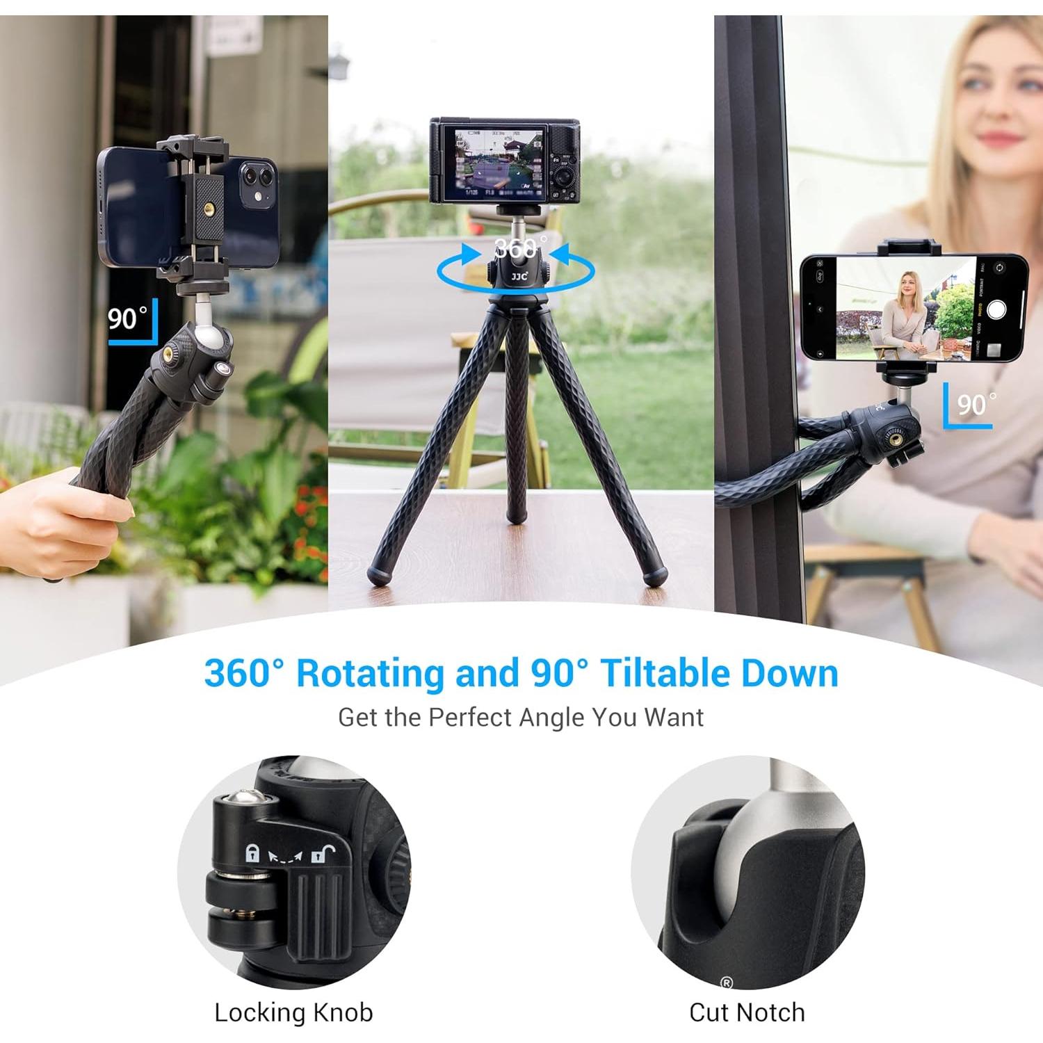 Trípode Mini Flexible Plegable JJC TPMT1 con Soporte para Teléfono