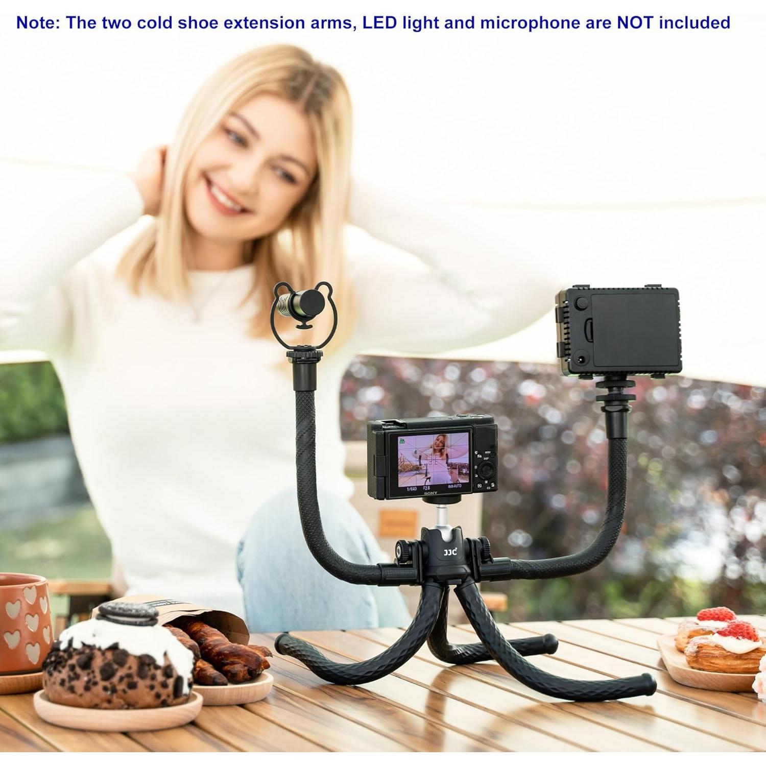 Trípode Mini Flexible Plegable JJC TPMT1 con Soporte para Teléfono