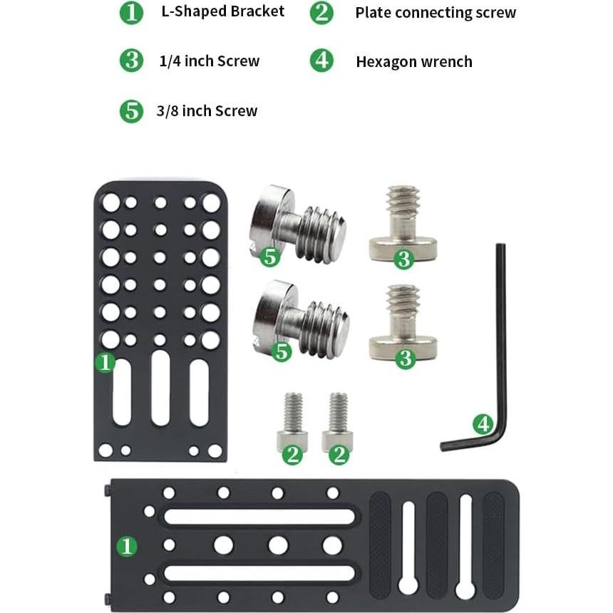 Placa de liberación rápida en L DINESK 20kg para cámaras DSLR