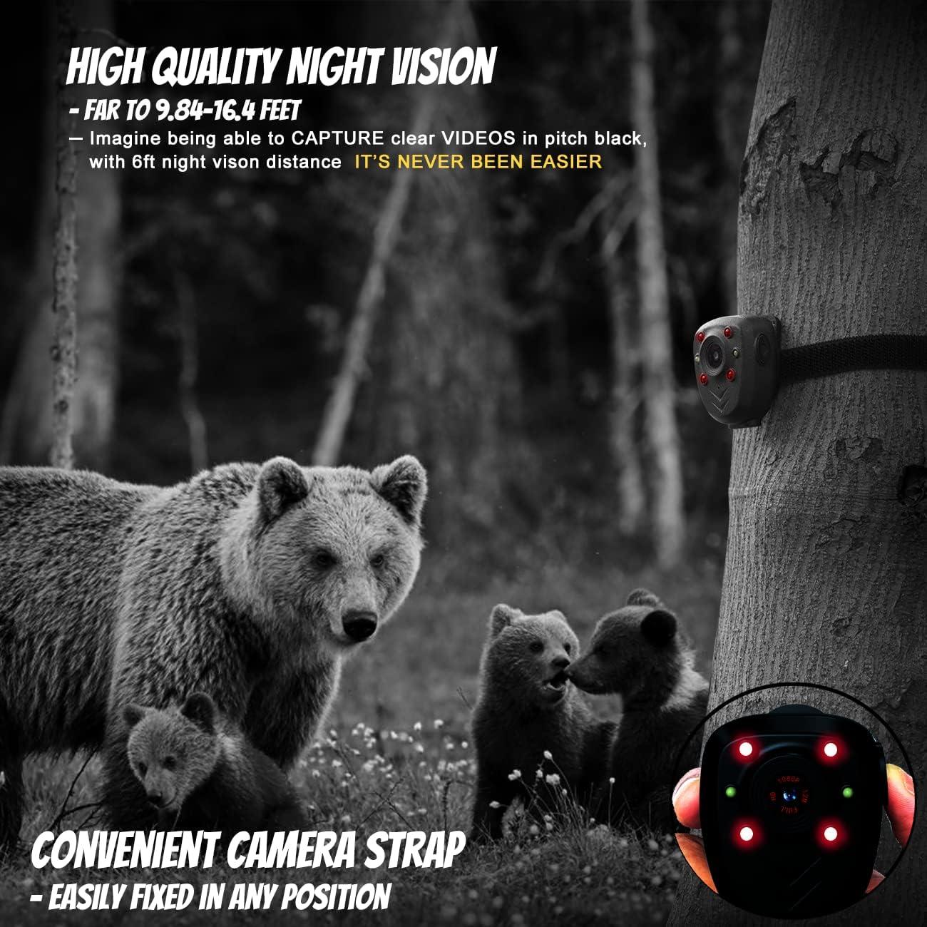 Cámara Corporal 1080P Inalámbrica con 64GB y Visión Nocturna