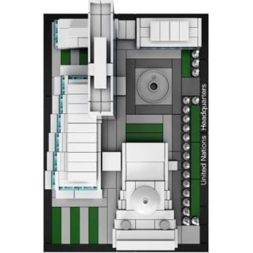 LEGO Arquitectura 21018 Sede Naciones Unidas 597 Piezas