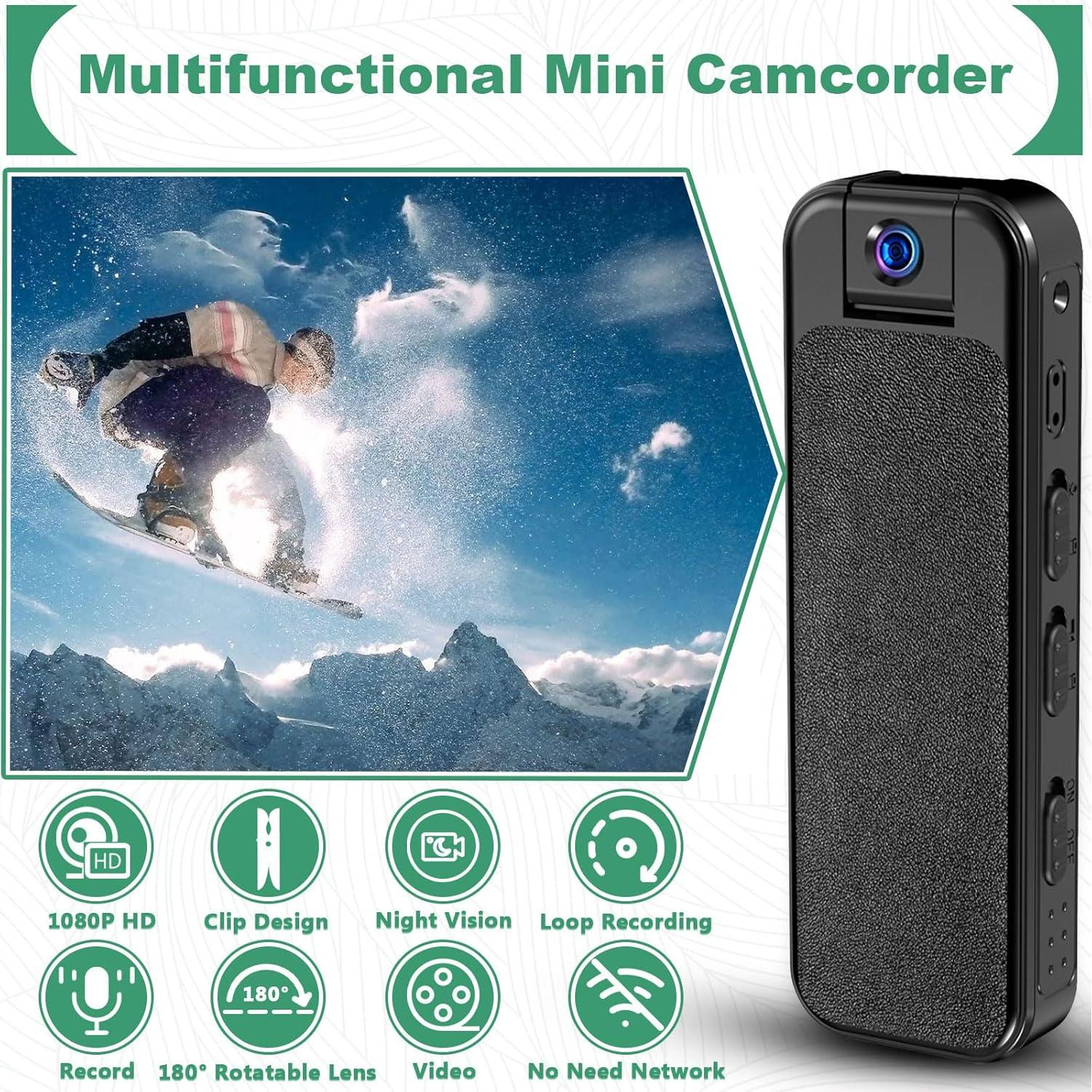 Mini Cámara Corporal HD 1080P HKFUG con Visión Nocturna