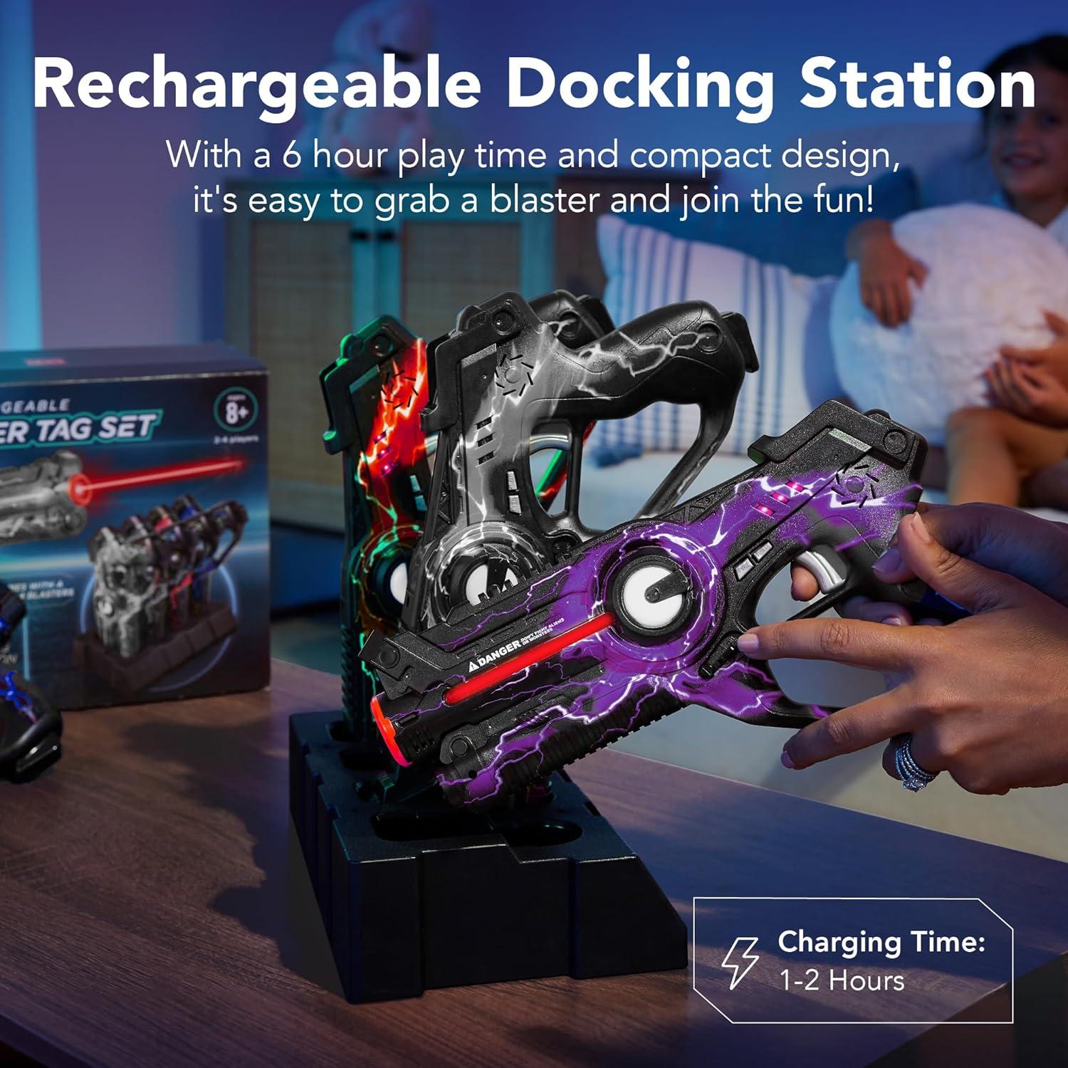 Conjunto 4 Blasters Laser Tag Mejor Opción Infrarrojo Recargable