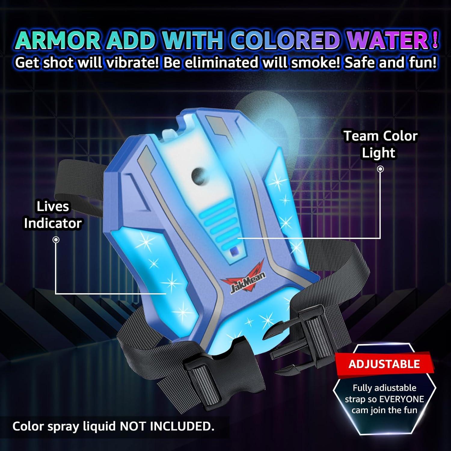 Juego de Laser Tag Recargable JakMean 4 Pistolas y Chalecos