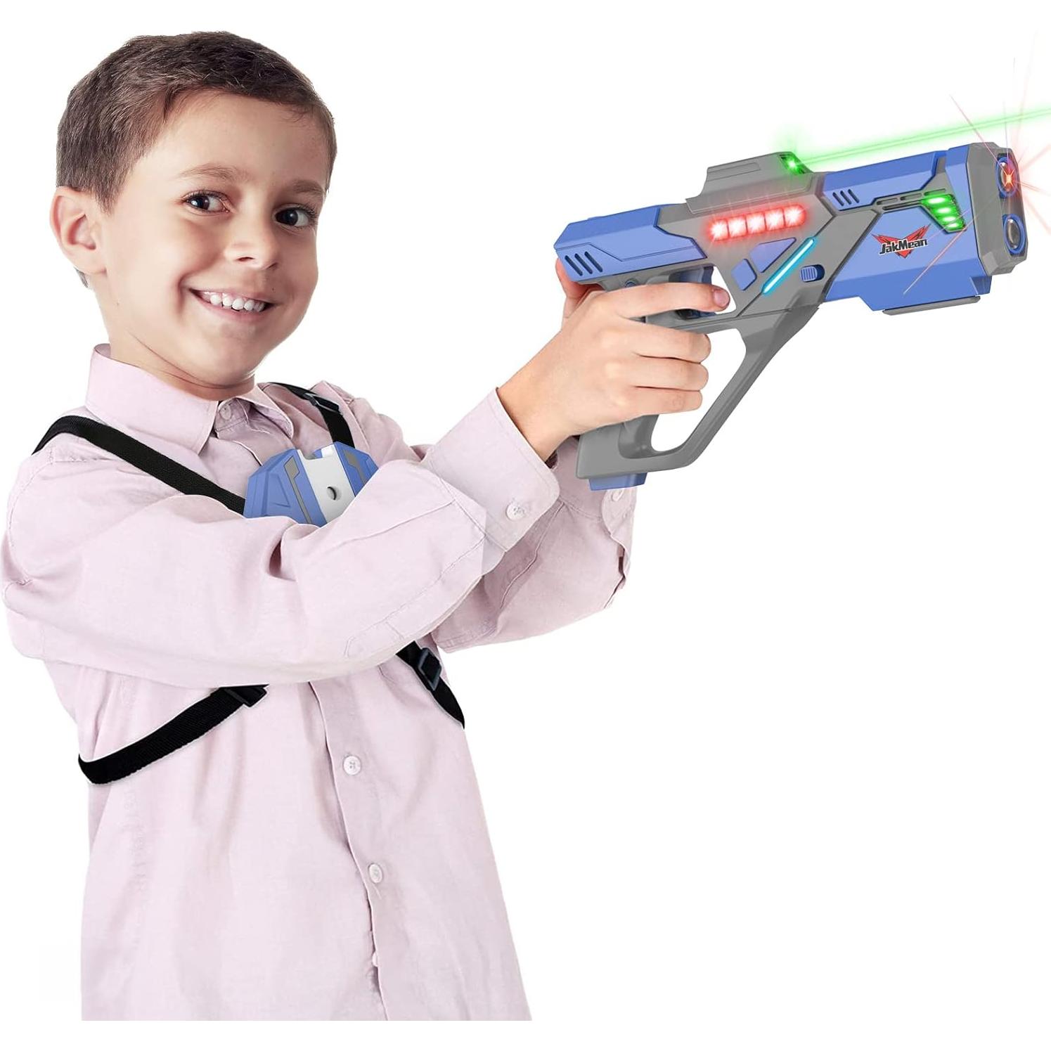 Juego de Laser Tag Recargable JakMean 4 Pistolas y Chalecos
