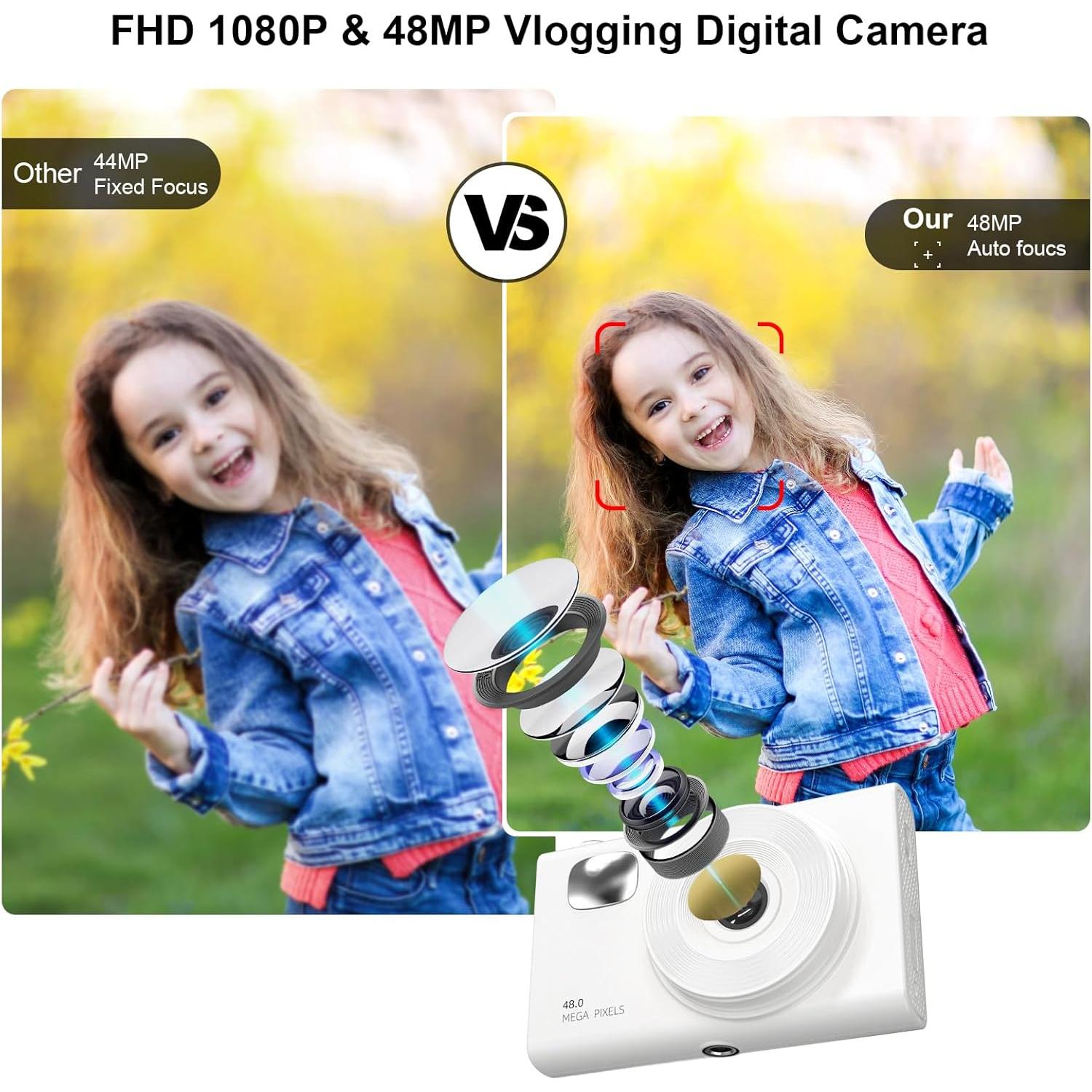 Cámara Digital SONSHUYI H12 48MP 1080P Compacta para Niños